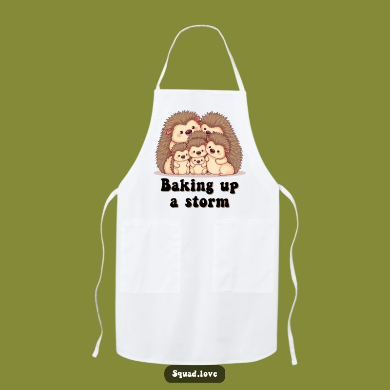 Funny Hedgehog Family Apron - Cozy Kitchen Gift for Home Cooks