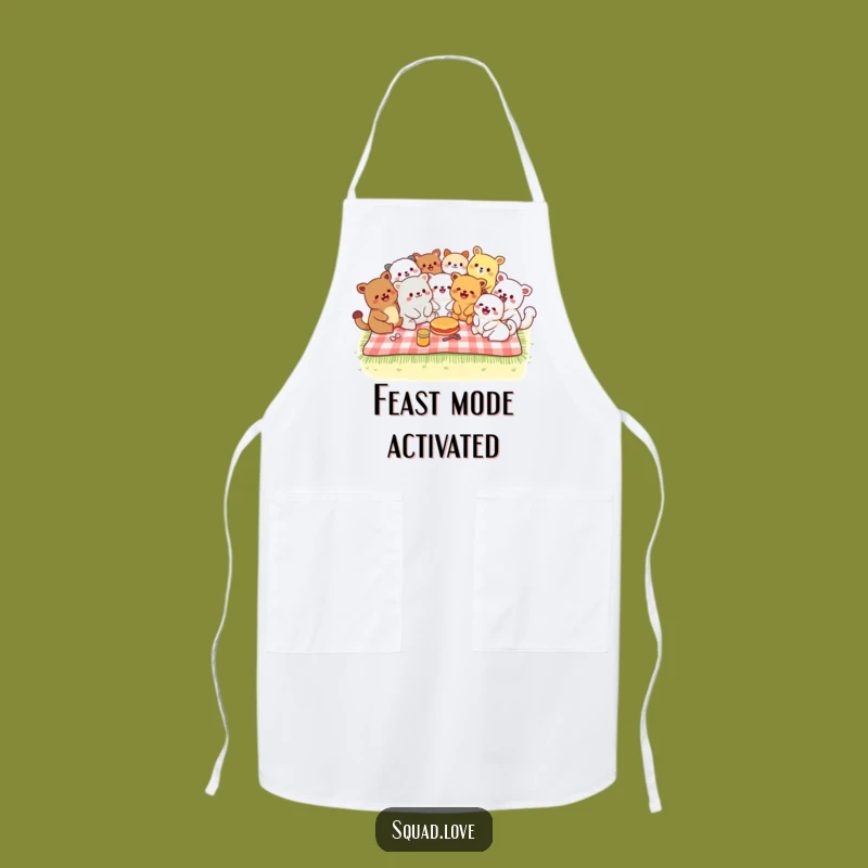 Funny Kawaii Picnic Apron - Outdoor Feasts, Charming Funny Gift for Hosts
