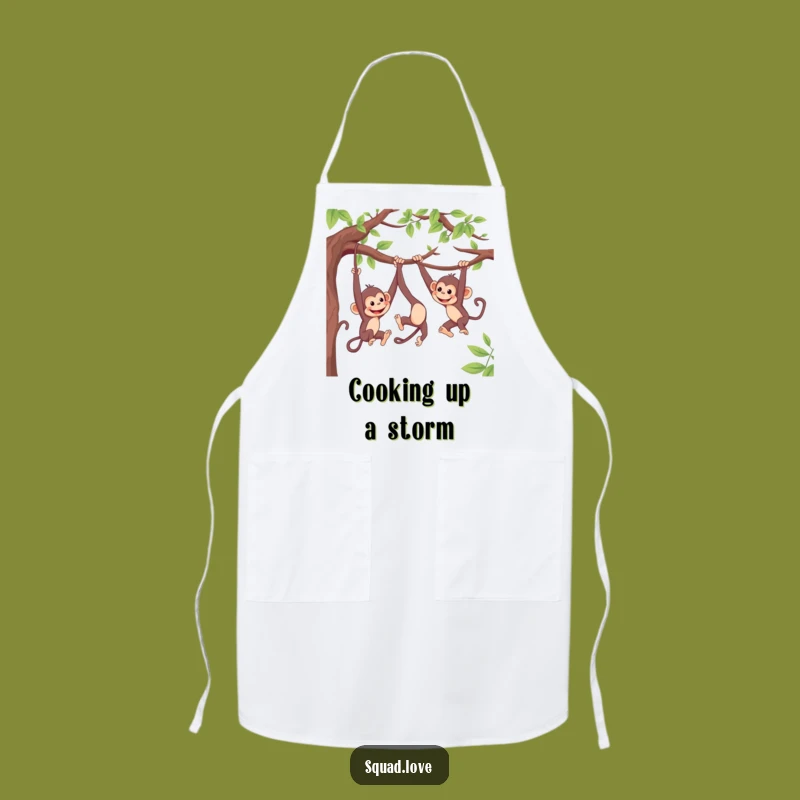 Funny Monkey Apron - Playful Primate Swing Kitchen Gift