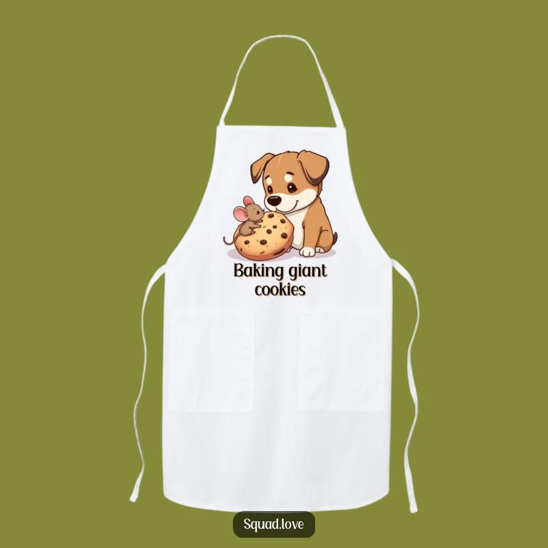 Funny Mouse & Dog Cookie Apron - Cute Kitchen Accessory for Bakers