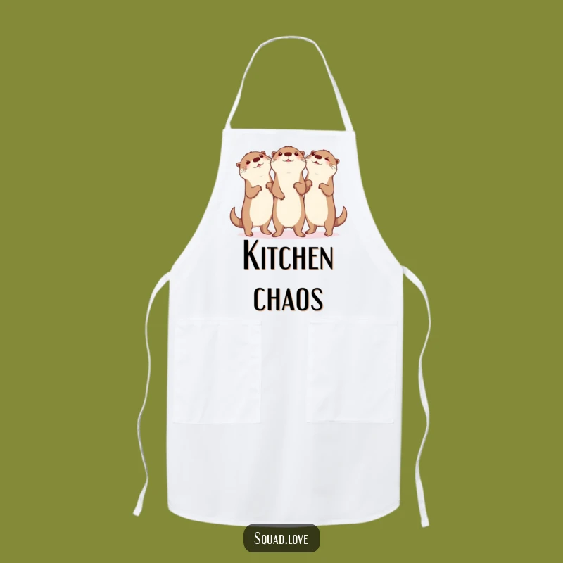 Funny Otter Dance Apron - Cook with Glee & Splash