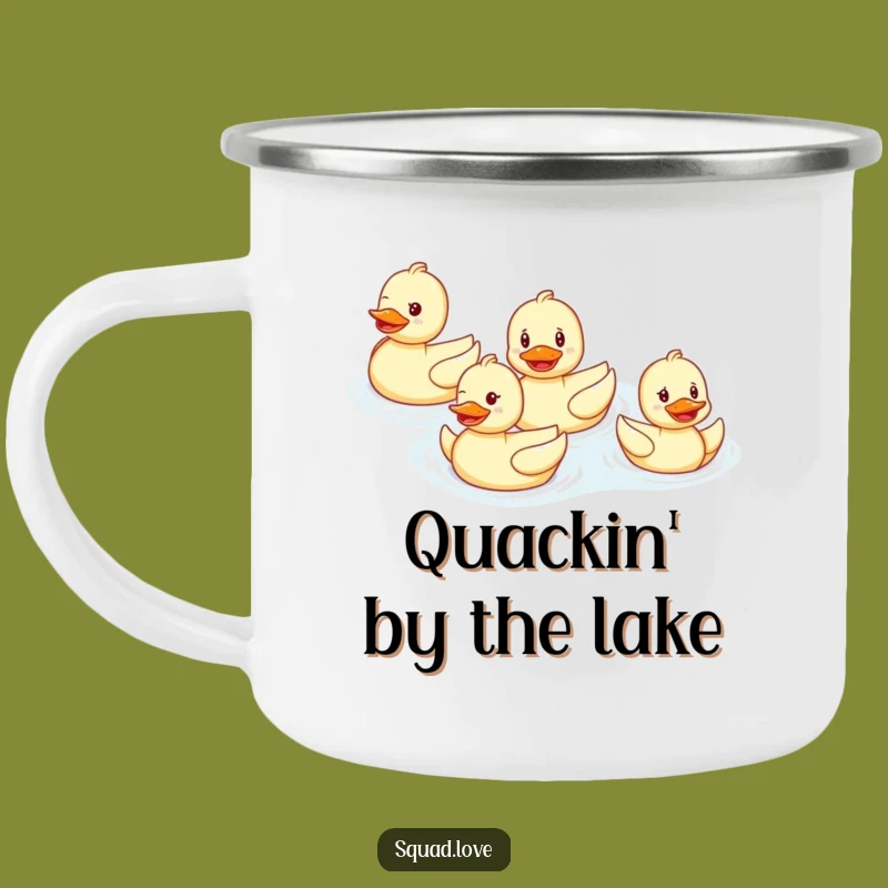 Funny Duck Family Camping Mug: Cheerful Outdoor Fun for Waterfowl Lovers