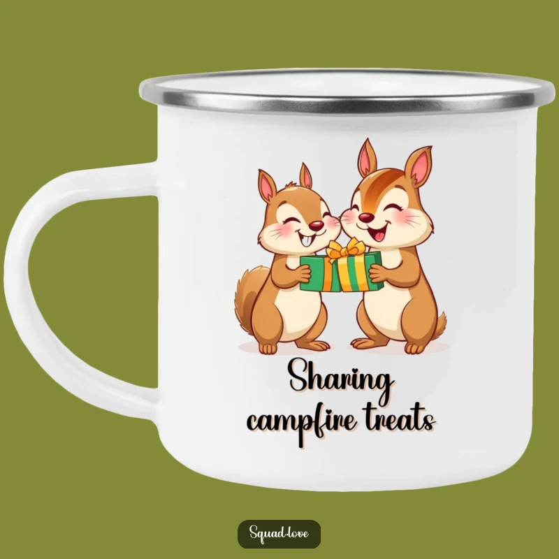 Funny Squirrel Chipmunk Gift Camping Mug - Joyful Friends Outdoors - Hilarious Gift