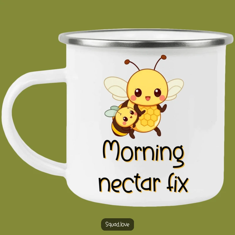 Funny Parent Bee Honeycomb Hugs Camping Mug: Adventure Fuel!