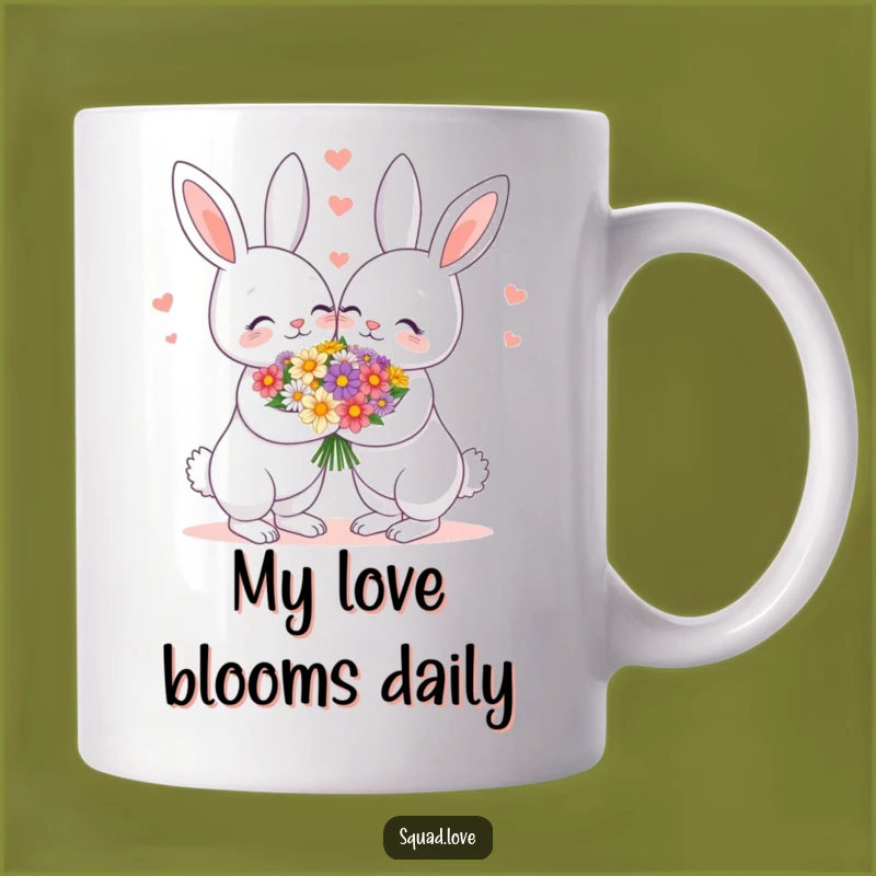 Funny Bunny Couple Mug - Adorable Romance, Perfect Funny Gift for Lovers