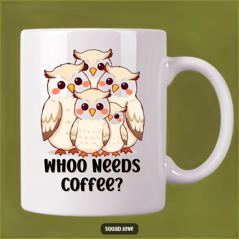 Funny Family of Owls Hug Mug: Adorable Beak-to-Beak Humor, Perfect Gift