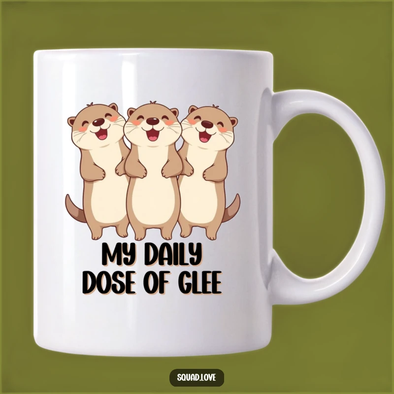 Funny Otter Friends Mug: Cheerful Linked Otters Celebrate Joyfully - Perfect Gift!