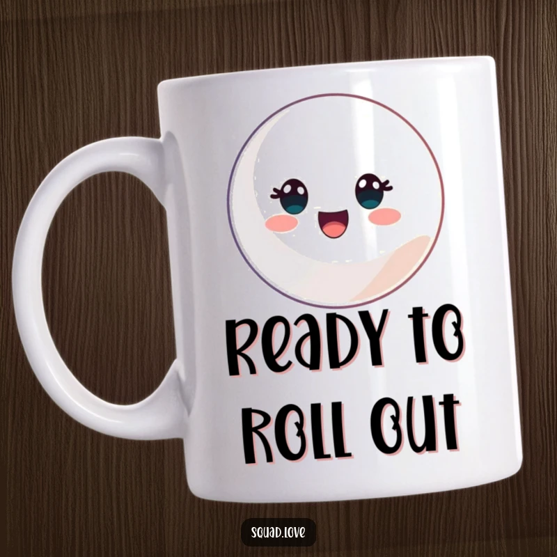 Funny mug featuring a simple yet engaging graphic of a sports ball, ready for action and fun.