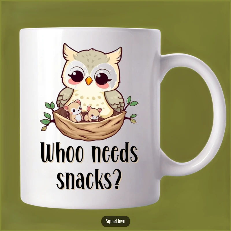 Funny Owl and Mouse Mug: Adorable Woodland Friends Gift, Unique Funny Brew Cup for Animal Lovers