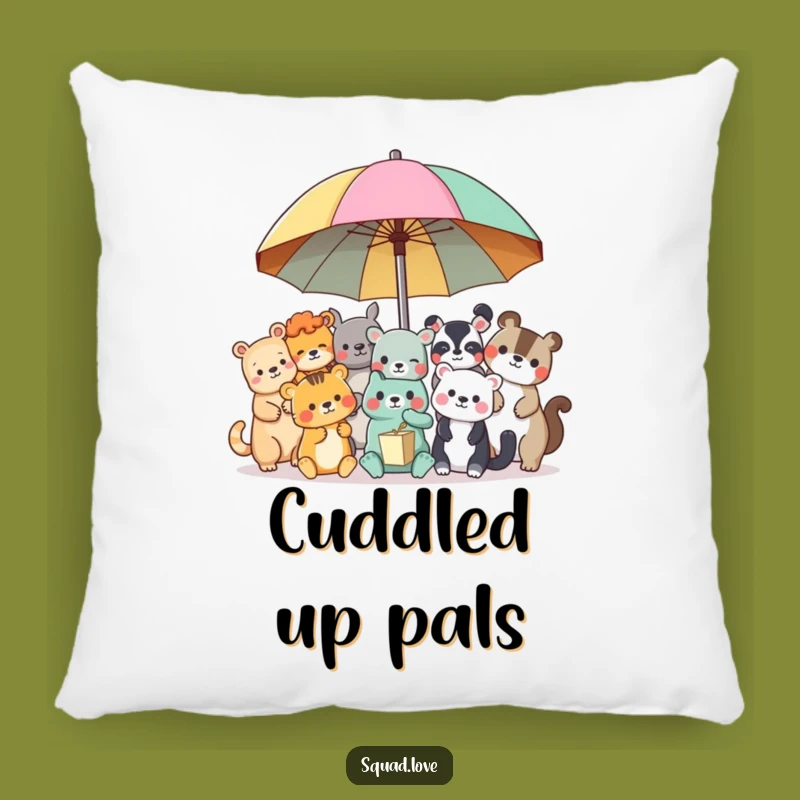 Cozy Funny Animal Friends Pillow: Snuggle Up with Pals, Your Perfect Comfort Gift!