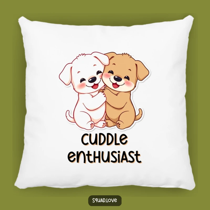 Cozy Funny Puppy Hug Pillow: Adorable Smiling Pups Embrace, Comforting Funny Gift