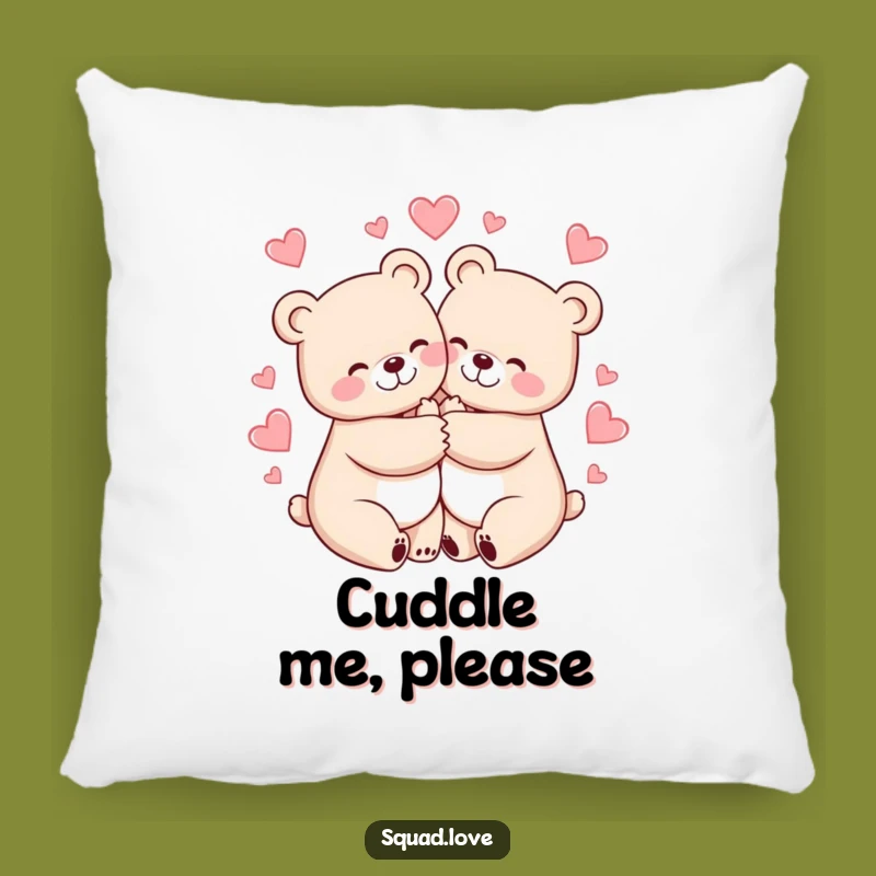 Funny Bears Hugging Pillow: Cozy Comfort, Hilarious Accent Pillow