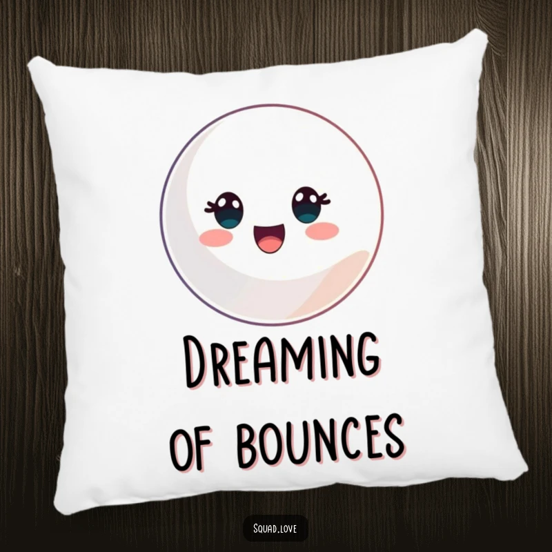 Funny pillow designed with a sports ball graphic, offering a comfortable and playful addition to any seating area.