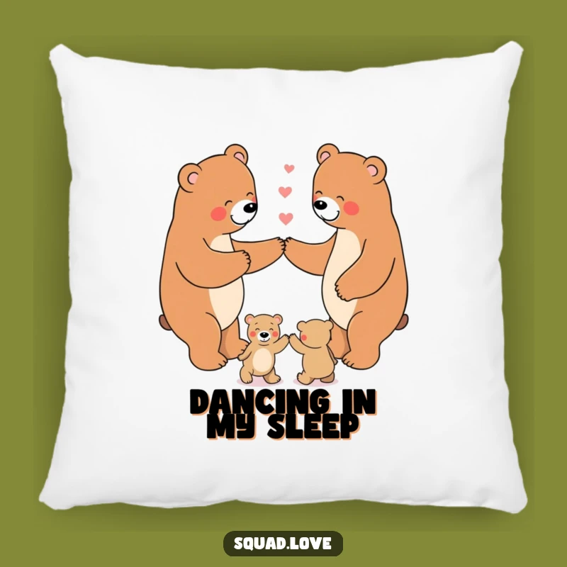 Funny Bear Dance Pillow: Cozy Comfort with Family Joy, Perfect Gift
