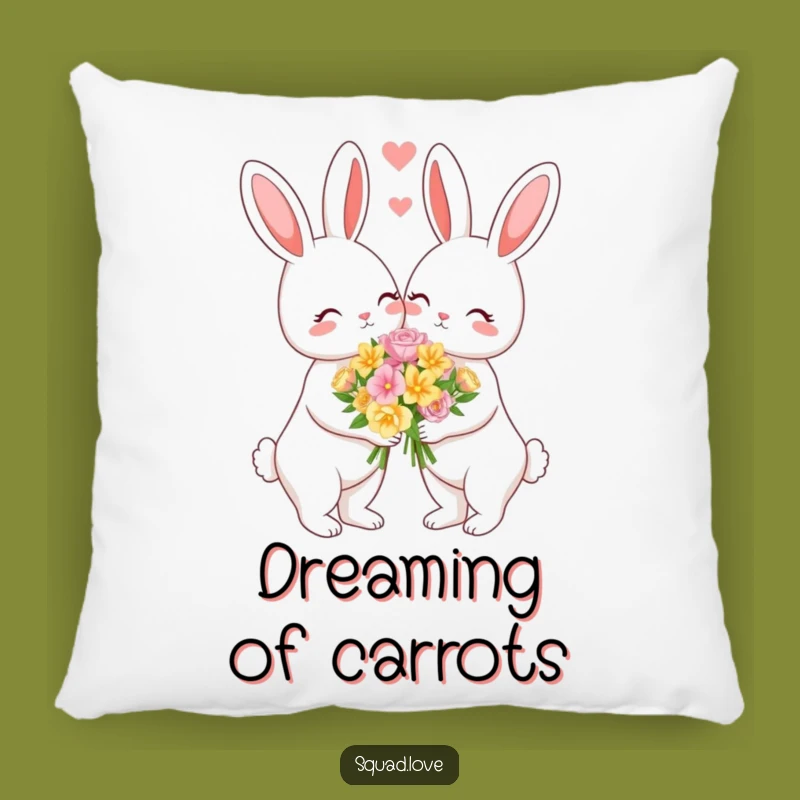 Funny Bunny Romance Pillow - Soft & Sweet Gift for Couples
