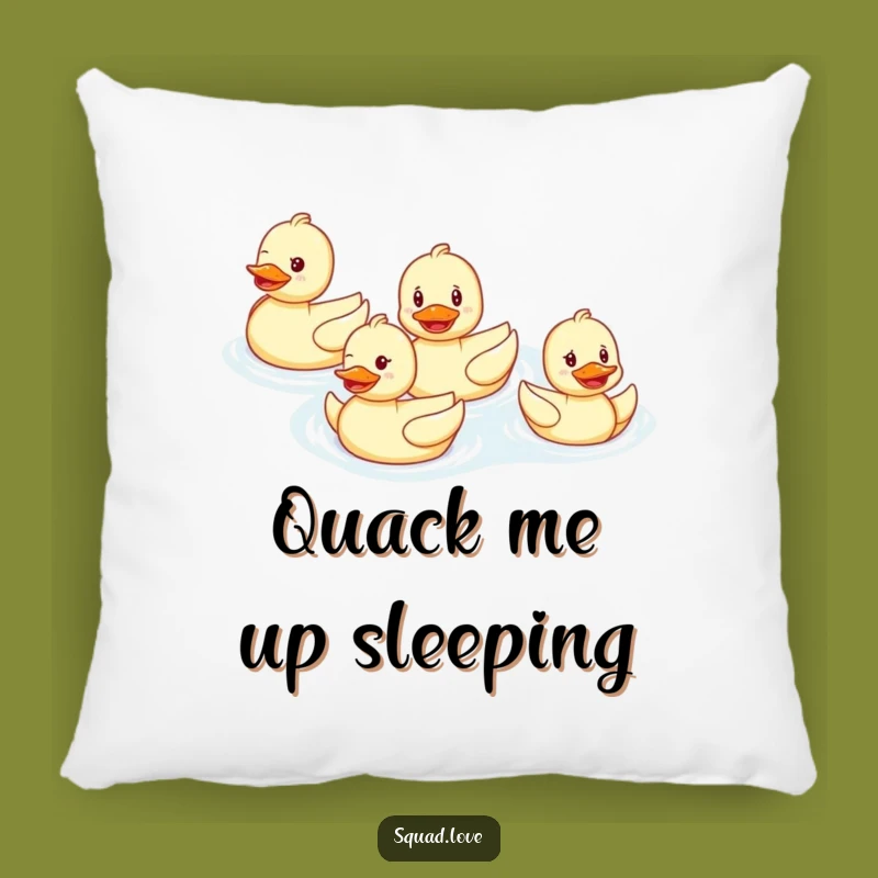 Funny Duck Family Pillow: Cozy Comfort with Cheerful Swimmers