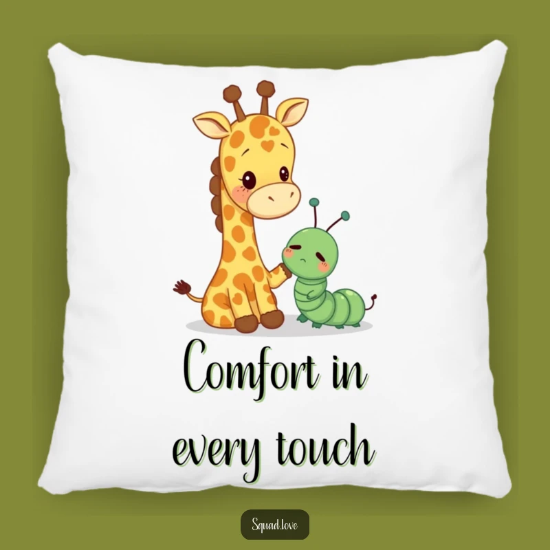 Funny Giraffe Caterpillar Pat Pillow - Cozy Comfort Gift