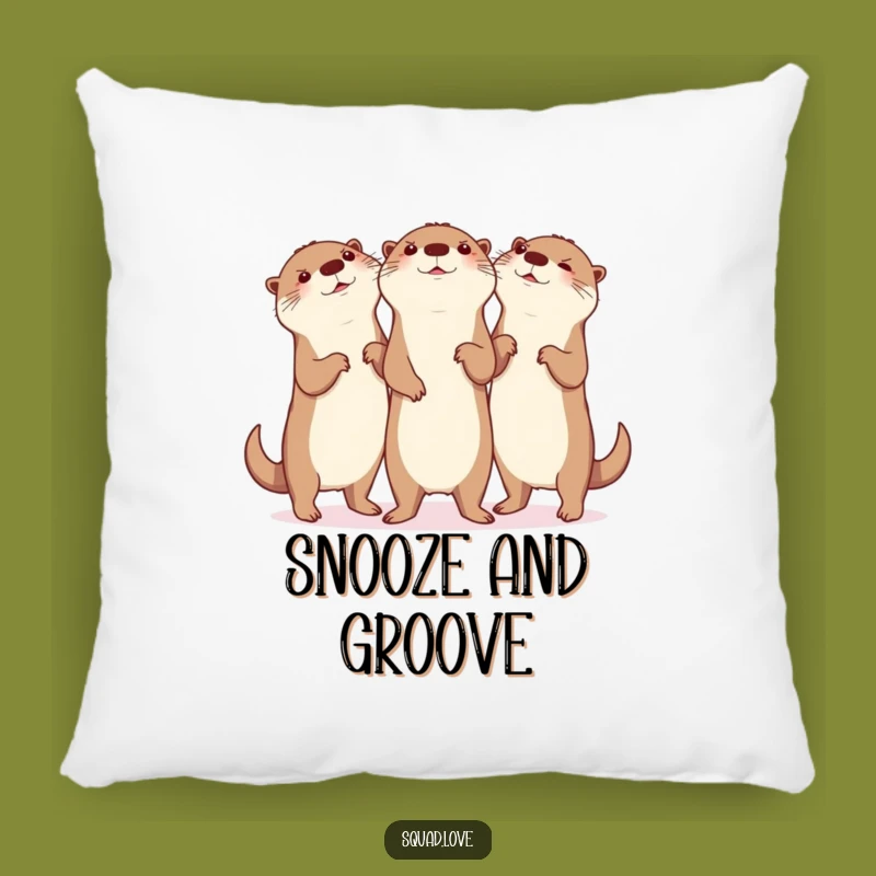 Funny Otter Dance Pillow - Comfy & Glee-Filled Accent