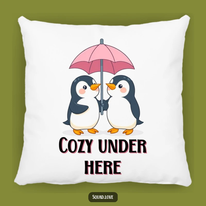 Funny Penguin Umbrella Pillow - Cozy & Giggling Accent