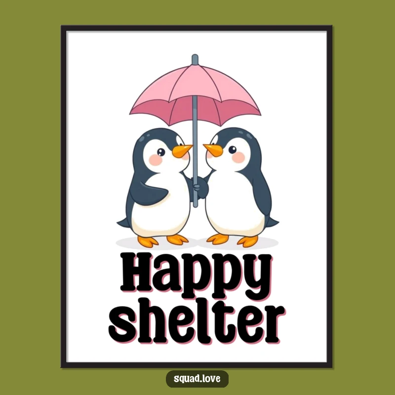 Funny Penguin Umbrella Digital Art - Instant Giggles & Charm