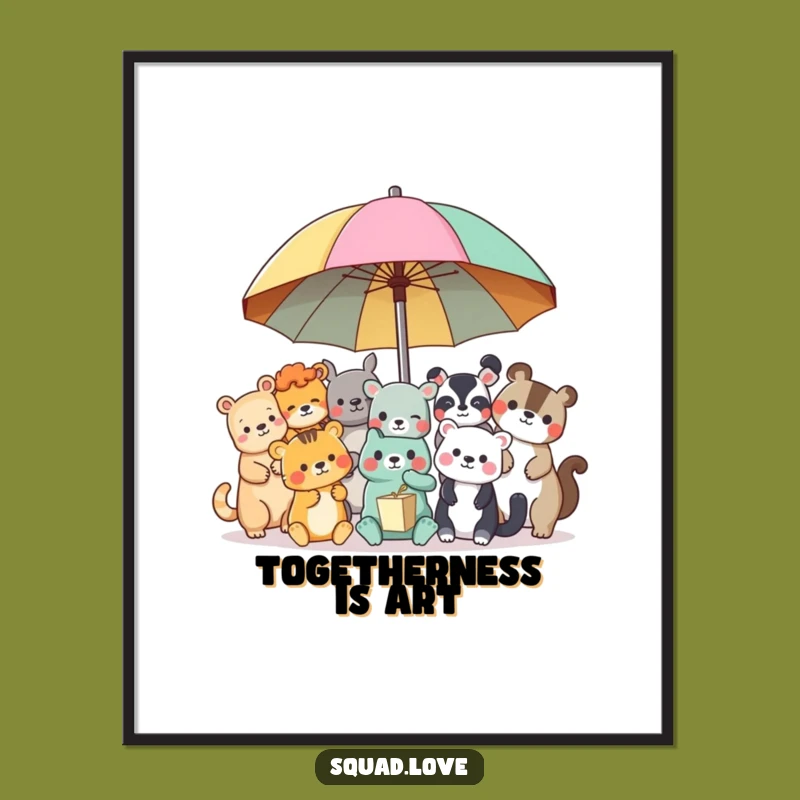 Funny Animal Friends Digital Art: Instant Joy & Friendship, Your Perfect Decor Gift!