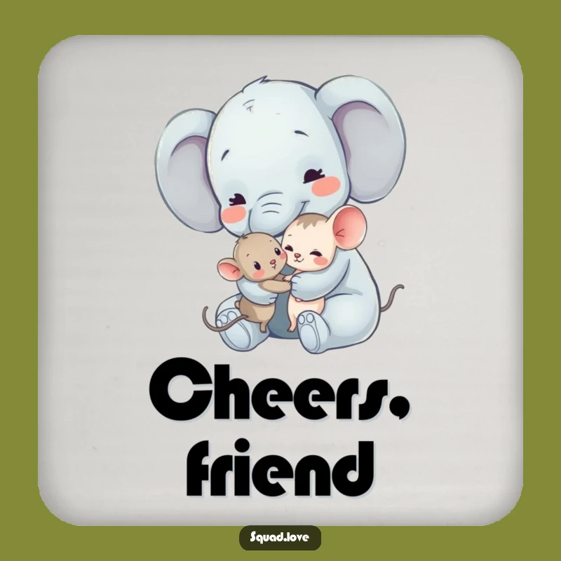 Funny Gentle Hug Coaster: Heartwarming Protection, Charming Decor