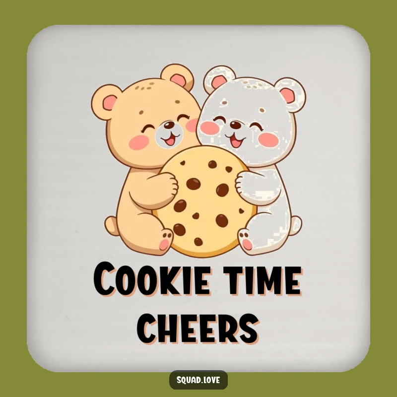 Funny Bear Cubs Cookie Coaster: Protect Surfaces with Sweetness, Fun Funny Gift