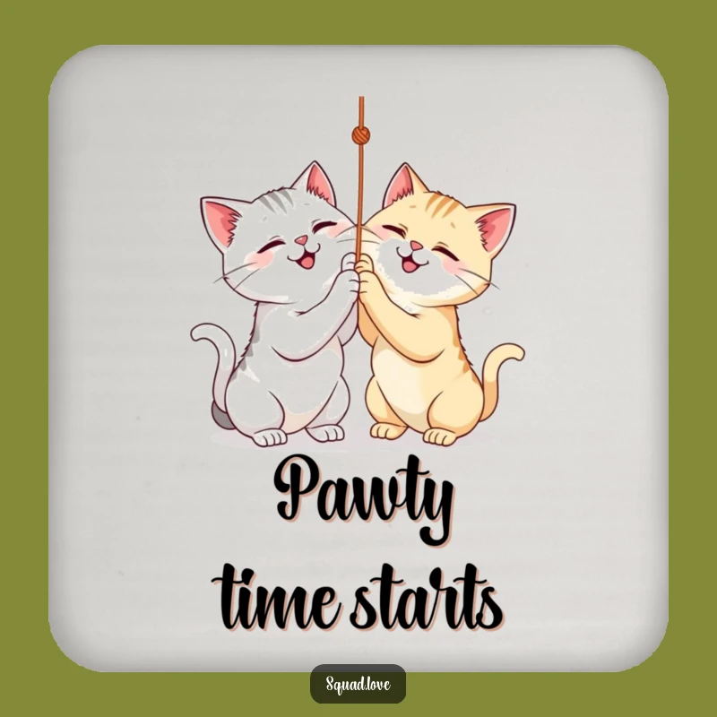 Funny Cat Play Coasters - Set of Hilarious Gifts for Cat Owners