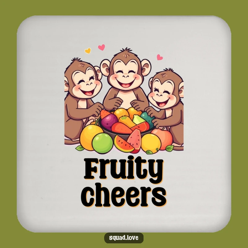 Funny Monkey Feast Coaster: Protect Surfaces with Fun, Hilarious Decor