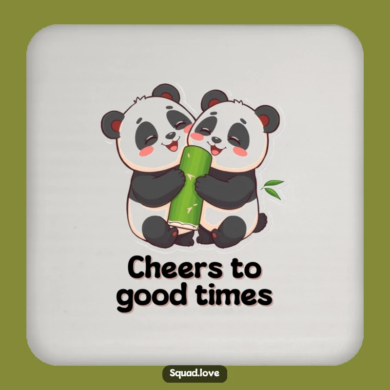 Funny Panda Hug Coaster: Protect Surfaces with Friendship, Gift