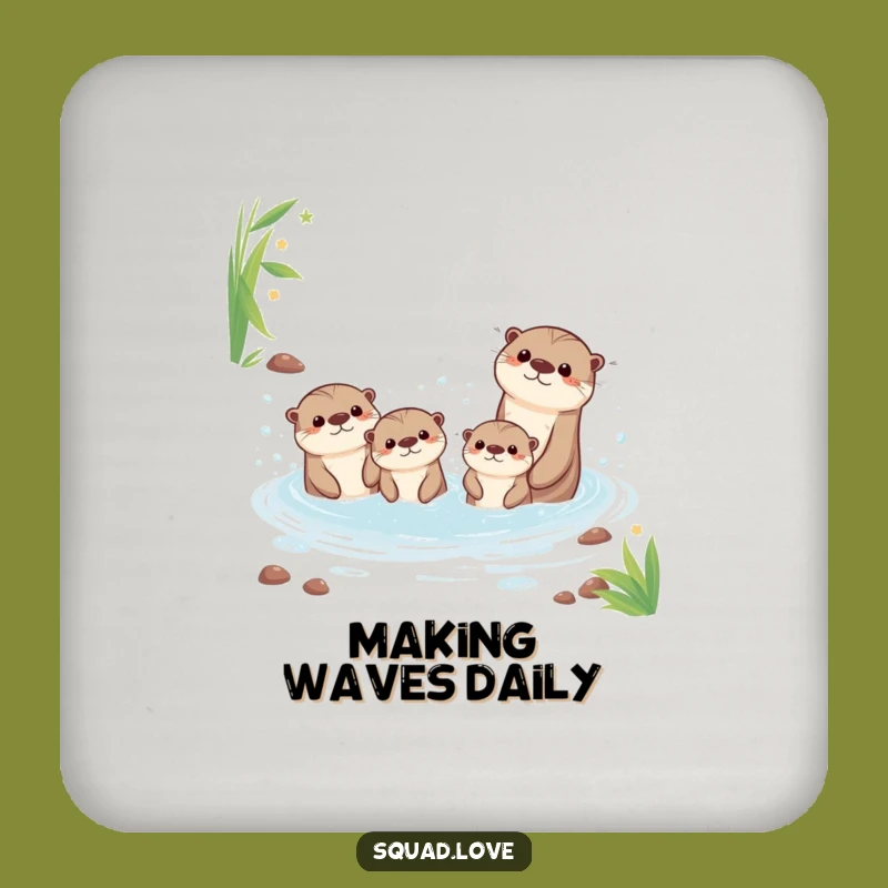 Funny Kawaii Otter Coasters: Protect Surfaces with Playful Splashes!