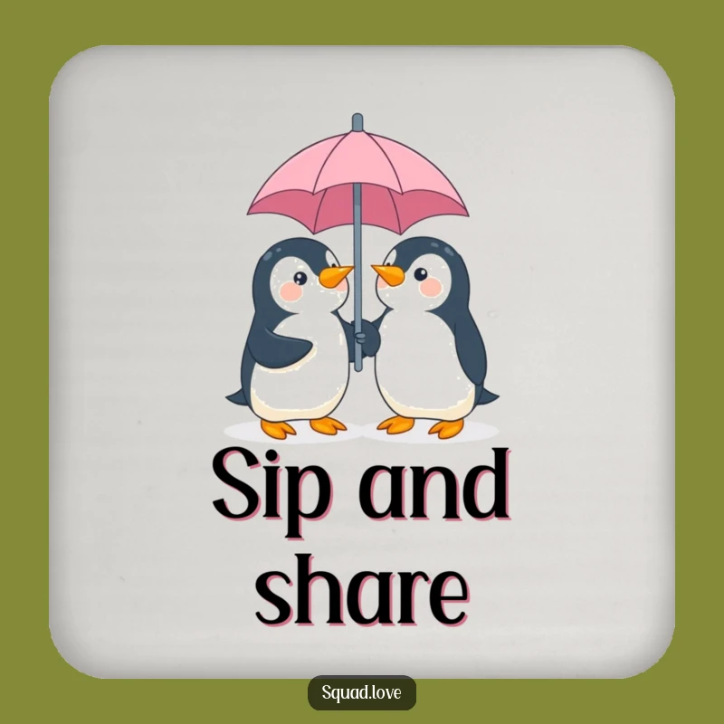 Funny Penguin Umbrella Coasters - Protect Surfaces with Giggles