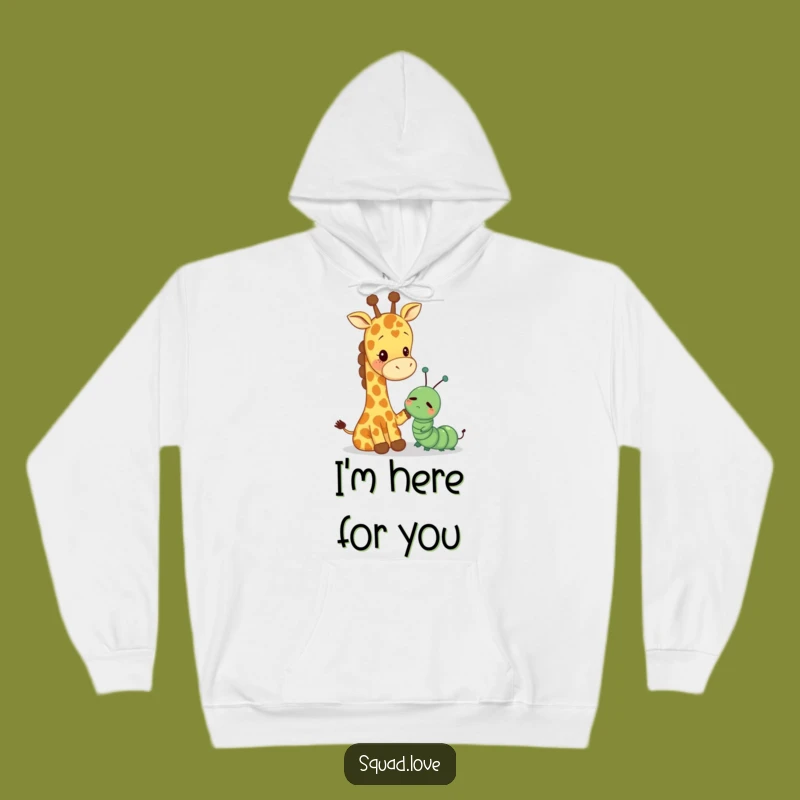 Cozy Funny Giraffe Caterpillar Pat Hoodie - Comforting Friend Gift