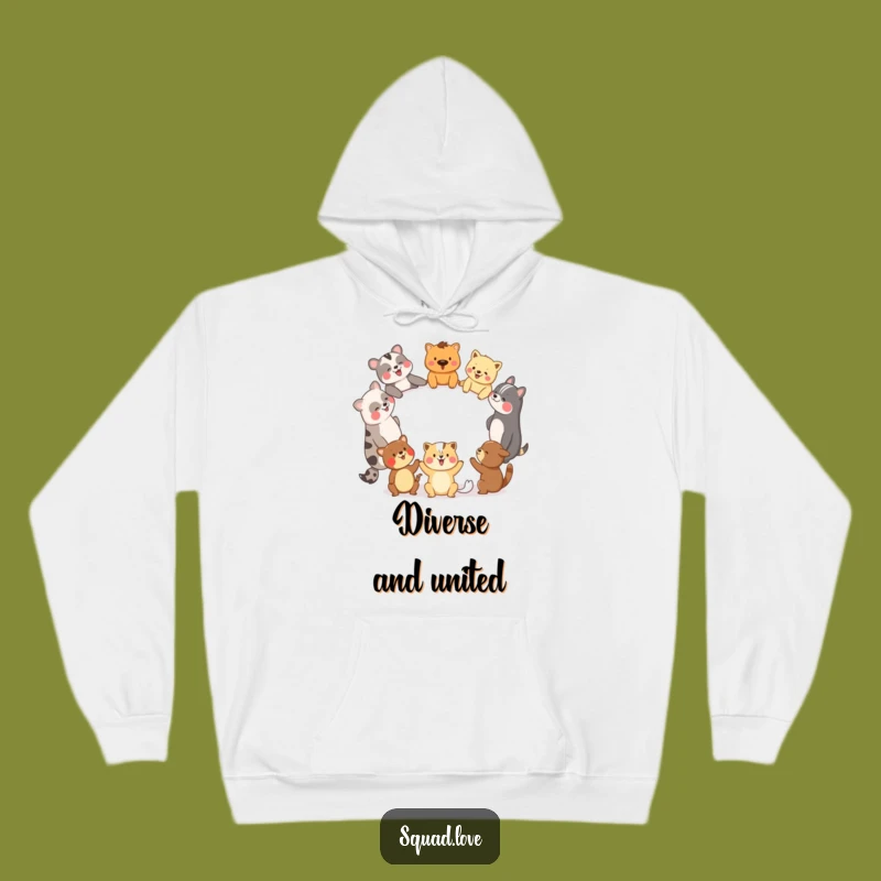 Cozy Funny Animal Friends Hoodie: Warmth & Friendship, Ideal Gift