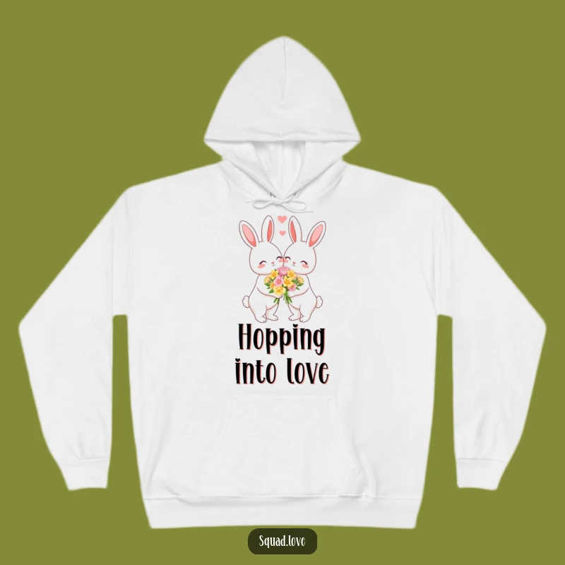 Funny Bunny Love Hoodie - Cozy Romantic Gift for Couples
