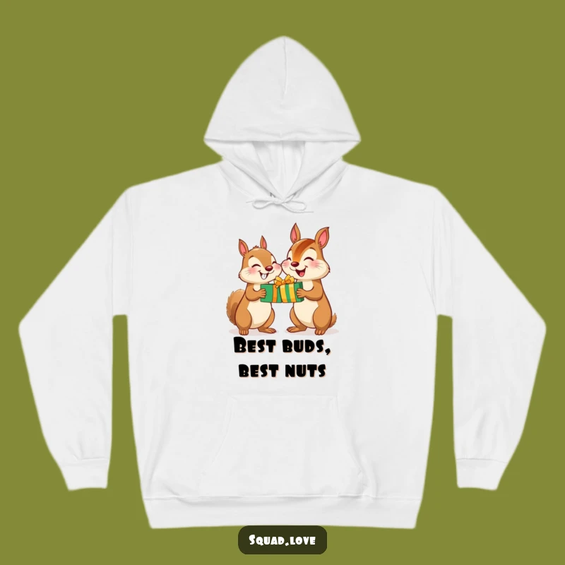 Funny Squirrel Chipmunk Gift Hoodie - Cozy Friends Exchanging Presents - Ultimate Gift