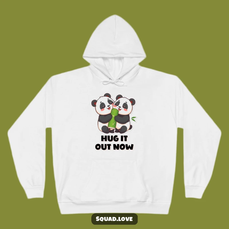 Funny Panda Hug Hoodie: Cozy Up with Friendship, Perfect Gift