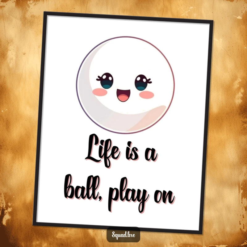 Funny Free Printable Wall Art showcasing a single, bold ball, adding a touch of playful energy to any room.