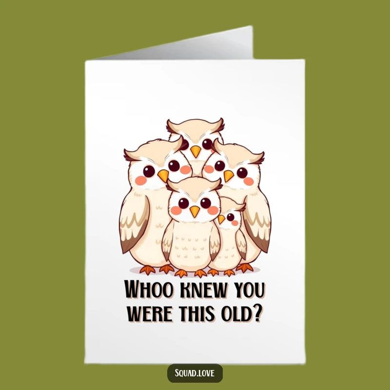 Free Printable Owl Family Birthday Card - Funny Downloadable Gift for Owl Lovers