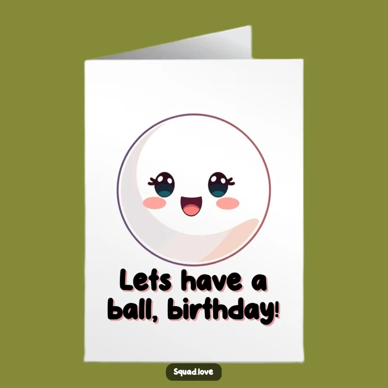 Free Printable Birthday Card: Simple Ball Design, Fun Downloadable Greeting