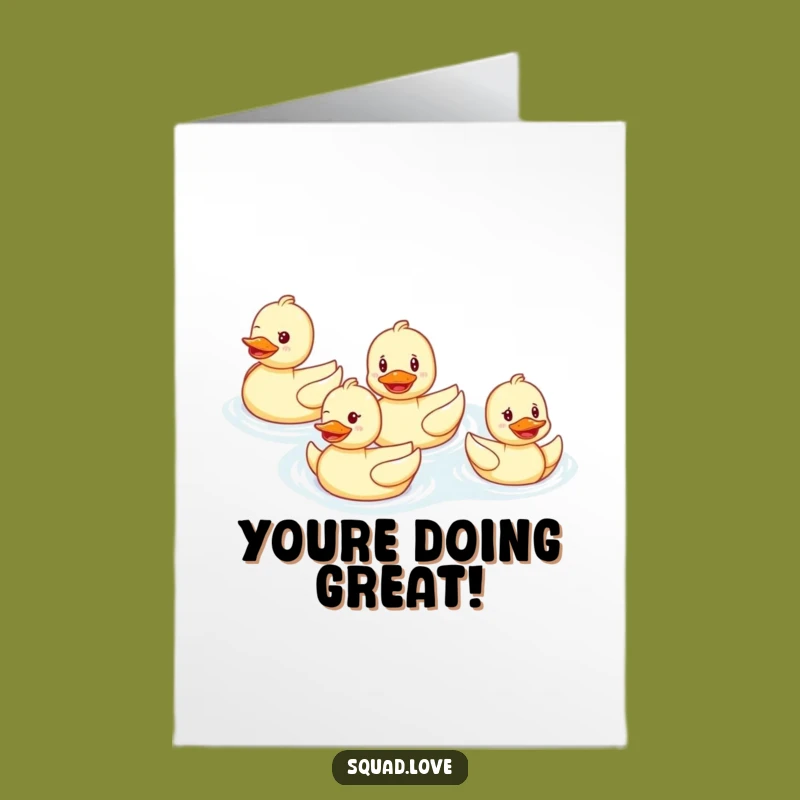 Free Printable Duck Congrats Card: Happy Family Formation Downloadable Gift