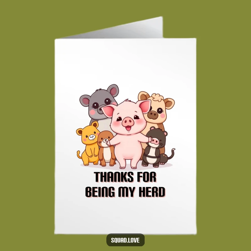 Free Printable Piglet Friends Thank You Card - Heartfelt Downloadable Gift