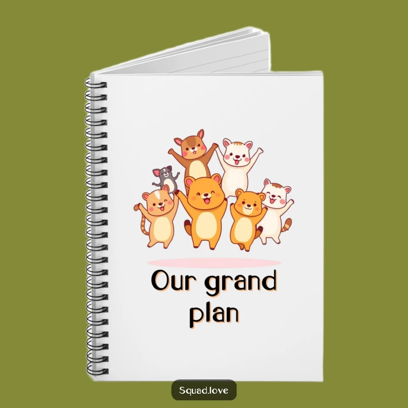 Funny Animal Friends Jumping Notebook - Joyful & Inclusive Gift
