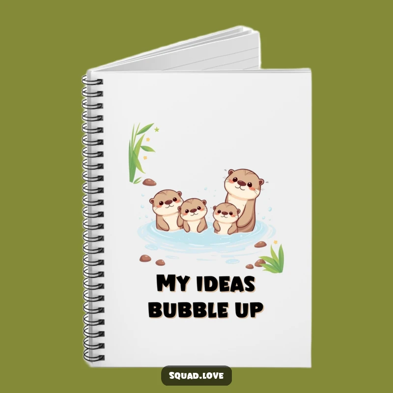 Funny Kawaii Otter Notebook: Jot Down Fun with Playful Splashes!