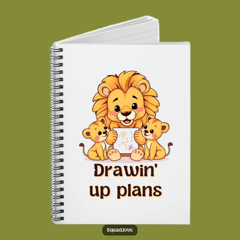 Funny Lion Dad Notebook: Cute Cub Art for Proud Fathers' Notes