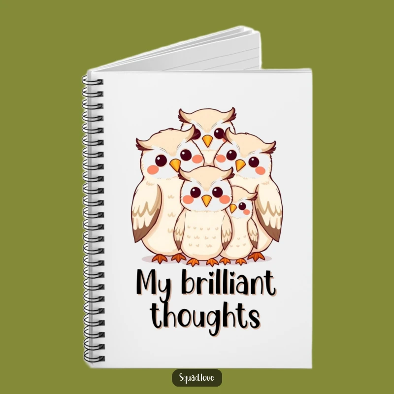 Funny Owl Family Hug Notebook: Jot Down Ideas with Woodland Smiles, Gift
