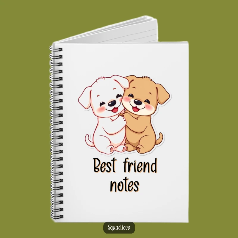 Funny Puppy Hug Notebook: Adorable Smiling Pups Embrace, Inspiring Funny Gift