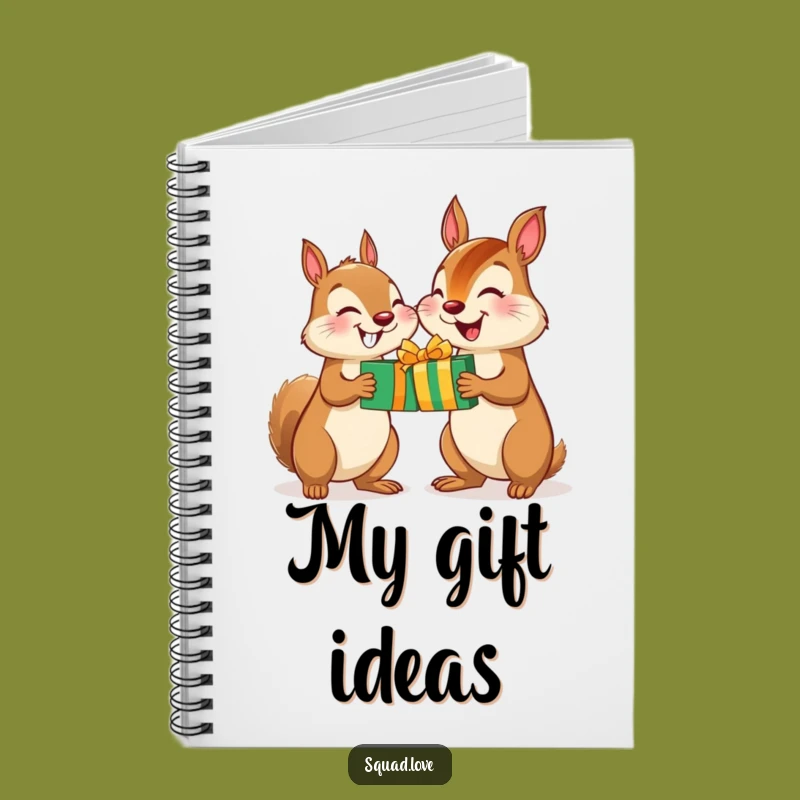 Funny Squirrel Chipmunk Gift Notebook - Animal Friends for Notes - Perfect Gift