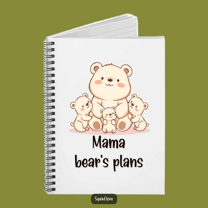 Kawaii Mama Bear Notebook - Journal Your Loving Thoughts