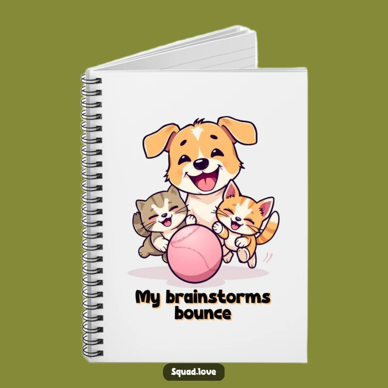 Funny Pet Chase Notebook: Jot Down Ideas with Dog and Cat Fun